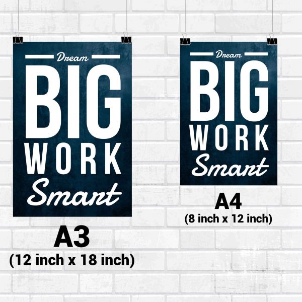 Dream Big Work Smart Wall Poster