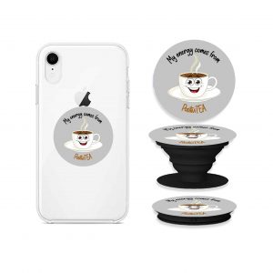 My Energy Comes From PositiviTEA Motivational Pop Grip Mobile Stand for Smartphones