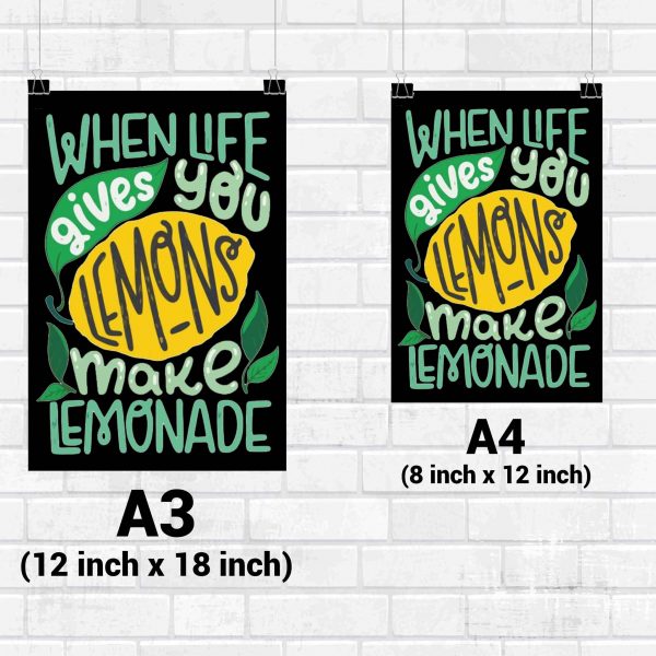 When Life Gives You Lemons Make Lemonade Wall Poster