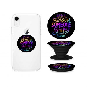 Be The Reason Someone Smiles Today Motivational Pop Grip Mobile Stand for Smartphones