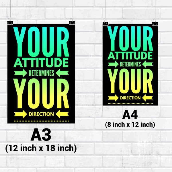 Your Attitude Determines Your Direction Wall Poster